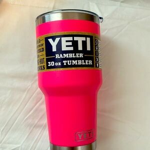 Yeti!! Hot pink 30 oz tumbler NWT